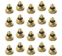 COHEALI Lot de 20 Buses de Brumisation en Laiton 0,3 Cm Jaune, Basse Pression, pour Système de Brumisateur Extérieur, Refroidissement de Jardin et Arrosage de Pelouse