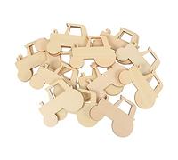 COHEALI Lot de 20 disques en bois pour les arts et l'artisanat - Pour peindre des voitures - Pour dessiner des mini décorations en bois - Disques en bois non peints - Accessoires de fête