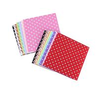 COHEALI Lot De 20 Tissus Non Tissés Carrés 6X6 Pouces Imprimés À Pois Et Fleurs Pour Couture Patchwork Bricolage Artisanat Créatif Découpe Facile