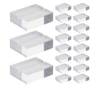 COHEALI Lot de 24 Porte-Cartes de Visite en Acrylique Transparent Petit Support 3 CM Base Antidérapante Organiseur Pratique pour Bureau Restaurants et Tables de Réunion Présentoir