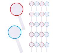 COHEALI Lot de 24 Tableaux Effaçables à Sec 10X20 CM Planches de Score Portables en Mousse Rigide avec Cercles Bleus et Rouges Tableau Blanc Réutilisable pour Votes Compétitions et