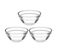 COHEALI Lot de 3 Bols en Verre Ronds pour Pudding et Dessert, Design Empilable Léger, pour Préparation et Présentation Élégante Cuisine