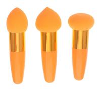 COHEALI Lot de 3 Éponges à Maquillage Multi-usages en Pp Orange, Stylos de Maquillage Beauté pour Fond de Teint, Poudre et Correcteur, Accessoires Doux et Solide pour Usage Maison et