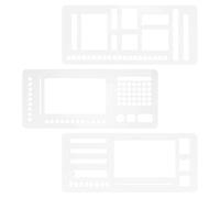 COHEALI Lot de 3 Pochoirs Réutilisables en Plastique pour Agenda Carnet et Journal Intime - Modèles à Points Ronds Cases à Cocher - Outils Flexibles pour Planification Dessin et Loisirs