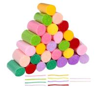 COHEALI Lot de 30 Pelotes de Fil à Crocheter Épais et Coloré, Laine Acrylique pour Création de Couvertures et Balles, Adapté aux Loisirs Créatifs et Couture Couleur Aléatoire