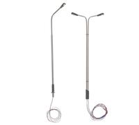 COHEALI Lot de 4 Mini Lampadaires de Rue Lumineux Échelle 1/100 pour Modélisme Ferroviaire Éclairage Miniature pour Maison de Poupée et Décor Micro-Paysage Urbain