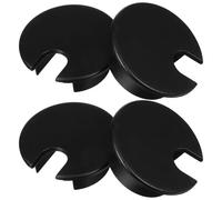 COHEALI Lot de 4 Passe-Câbles Noirs 35 MM pour Bureau Cache-Trou de Câble Rond en Plastique Robuste Organiseurs de Câbles Électriques Charge Solution pour Gestion D’Ordinateur et Bureau