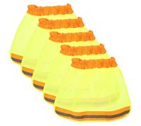 COHEALI Lot de 5 Pare-Soleil Haute Visibilité Jaune Fluorescent en Maille Respirante pour Casque de Sécurité Protection de Nuque et Fixations Sécurisées Accessoire Chantier Anti-UV