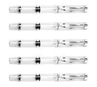 COHEALI Lot de 5 Stylos de Calligraphie Rechargeables Pinceaux Aquarelle à Pointe Souple en Fibres Synthétiques Design Plume Piston pour Dessin Écriture et Art Portable