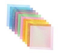COHEALI Lot de 50 Feuilles de Papier Origami Colorées Carrées de 10 Cm Papiers Artisanaux Pliants Scintillants pour Décorations Faites à La Main
