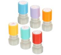 COHEALI Lot de 6 Tampons d'Enseignant Notation en Classe Tampons Pédagogiques Colorés Messages d'Encouragement Fournitures Scolaires pour Enseignants pour Évaluer et Couleur Aléatoire