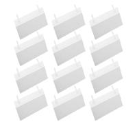 COHEALI Lot de 60 Sets de Porte-étiquettes de Panier Transparents 90x55 Mm 20 Clips Blancs et 20 Supports Papier, Fixation Facile sur Étagères Métalliques, Étiquettes Prix Supermarché