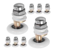 COHEALI Lot de 8 grands rouleaux de porte de douche coulissante de 25 mm pour portes en verre de 4 à 6 mm, roues de rechange étanches pour écran de douche