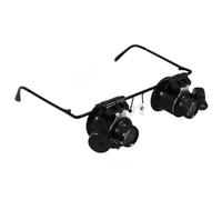COHEALI Loupe à Bandeau avec Lumière LED Réglable 20x pour Réparation de Montres Large Champ de Vision en Plastique et Métal, pour Inspection de Pièces et Bijoux