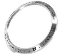 COHEALI Lunette de Cadran en Acier Inoxydable pour 6x, Bague de Montre Métallique Argentée avec Chiffres Gravés Noirs, Accessoire de Compatible, Étui Solide Anti-rayures pour Montre
