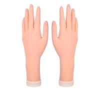 COHEALI Main Mannequin Flexible Réaliste pour Nail Art Modèle Féminin Souple pour Entraînement Manucure et Exposition Bijoux Poseable pour Dessin et Photographie