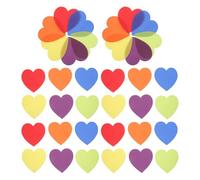 COHEALI Marqueurs de Tapis en Nylon de Cœur 30pcs pour Apprentissage Précoce, Couleurs Variées, Installation Facile, pour Jeux et Classe