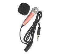 COHEALI Microphone Miniature Portable pour Enregistrement et Chant à Main Compatible Applications Karaoké Structure Acier Inoxydable et Mousse pour Usage Maison Ktv Or
