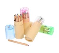 COHEALI Mini Crayons de Couleur Portatifs en Bois avec Taille-crayon Intégré, Couleurs Vives Longue Durée, 4 Sets en Tube pour Dessin en Plein Air et Éducation Artistique Garçon et Filles