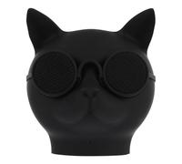 COHEALI Mini Enceinte sans Fil Portable Forme Tête de Chat Noire en Plastique, Haut-Parleur Polyvalent Compact, Enceinte Extérieure Légère pour Usage Mobile, Conférencier Pratique