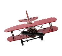 COHEALI Modèle D’Avion en Fer Forgé Rétro Grand Format Décoration Vintage Rouge pour Bureau et Intérieur Ornement Artisanal Métallique Accessoire Décoratif Unique Modèle Réduit
