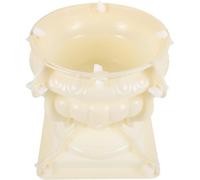 COHEALI Moule à Pot de Fleurs en Plastique Beige Style Européen, Flexible et Lavable, pour Créations DIY et Fabrication de Jardinières en Ciment