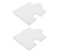COHEALI Moule à sous-Verres Finition Antiadhésive Puzzle en Silicone Blanc 2 Pièces Moule à Résine Époxy 5,5x4,3x0,4 Po Bord Lisse, Démoulage Facile, pour Tables de Café et Bureaux