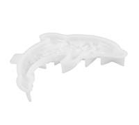 COHEALI Moule en Silicone Blanc pour Décoration Créative Dauphin et Fleur de Rose, Usage Polyvalent pour Résine et Artisanat, Capture Les Détails Complexes