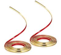 COHEALI Moulure Autocollante en Pvc Flexible 8 Mm X 3 M, 2 Rouleaux de Garniture Dorée Brillante pour Murs, Cadres de Miroir et Décoration Intérieure, Bande de Calfeutrage Adaptable