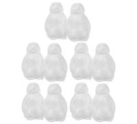 COHEALI Mousse Blanche Figurines Pingouin pour Peinture DIY Lot de 20 | Décoration Créative, Activités de Groupe, pour Garçon Fille et Jeunes Artistes, Support en Écume