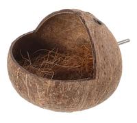 COHEALI Nid pour Perroquet en Coque de Noix Résistante Espace D'activité, Maison Suspendue Décorative pour L'élevage Maintien à Domicile