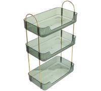 COHEALI Organisateur de Salle de Bain à Niveaux Transparent Étagère de Rangement Multi-Usage pour Cosmétiques et Produits de Soin Support Compact pour Plan de Travail et Comptoir