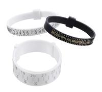 COHEALI Outil de Mesure de Bagues en Plastique 3 Pièces Jauge de Taille de Doigt Précise Baguier Portable pour Bijouterie et Bricolage Cercle de Mesure du Diamètre D'anneau des Doigts