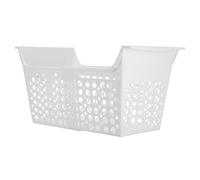 COHEALI Panier Extensible en Plastique Blanc pour Congélateur Coffre Mécanisme Réglable et Trous de Drainage, Organisateur Fiable et Facile à Nettoyer Cuisine Moderne