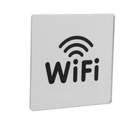 COHEALI Panneau Indicateur Wifi Design Autocollant et Installation Facile en Acrylique Blanc 10x10 Cm pour Cafés, Restaurants et Hôtels