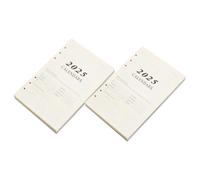 COHEALI Papier De Recharge Pour Planificateur De 2025 2 Ensembles D'inserts De Planificateur A5 Calendriers Mensuels Recharges Pour Carnet De Notes 6 Trous Perforés Feuilles