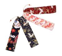 COHEALI Paquet à Cordon pour Éventails Pliants, Housses en Tissu 4 Pièces, Motif Japonaise, Style Vintage, Protection Confortable pour Présent et Rangement Quotidien