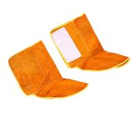 COHEALI Paquet de 2 Surchaussures de Soudage en Cuir Bovin 40 CM Fermeture à Scratch - Protection Résistante pour Pieds et Chaussures de Travail - Adaptées aux Travaux de Soudage