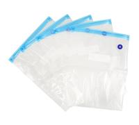 COHEALI Paquet de Mise sous Vide Alimentaire en Plastique Bleu 26x34 Cm, Lot de 5 Set de Set de Paquet de Conservation sous Vide Pompe Manuelle Filtrante, Emballage Hermétique