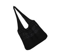 COHEALI Paquet Léger et Confortable en Polyester Noir pour Femme Bandoulière Tricoté Design Simple et Chic Shopping Rencontre