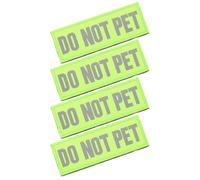 COHEALI Patchs Réfléchissants Décoration pour Harnais de Chien en Nylon Vert, Résistants à l'usure, 4 Pièces, Promenade Nocturne