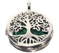 COHEALI Pendentif Arbre Vie en Alliage Vert Pierre Naturelle, Breloque Unique et Rétro Symbolisant la Puissance Croissance, pour Fabrication de Bijoux