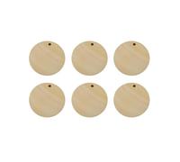 COHEALI Pendentif en Bois Rond Beige 50 Pièces pour Bracelet et Porte-clés | Finition Soignée, Forme Ronde Simple, Création Bijoux Diy, Lot de 50, Usage Bracelet et Porte-clés