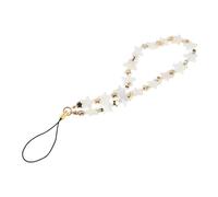 COHEALI Pendentif Porte-clés en Perles en Plastique Blanc D'étoile à Cinq Branches, Chaîne de Téléphone Portable Multifonction Résistante la Chute, Accessoire pour Paquet et Téléphones