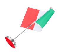 COHEALI Petit Drapeau de Table Italien en Polyester avec Hampe et Socle, Décoration de Bureau Compacte, Installation Facile et Gain de Place pour Restaurants et Ambiance Festive