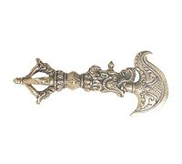 COHEALI Pilon Vajra Décoratif en Laiton Rétro, Mini Ornement Tibétain Compact, Artisanat en Laiton pour Bureau Et Maison, Décoration Spirituelle Feng Shui, Ornement Unique