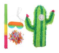 COHEALI Piñata Cactus en Papier Interactif pour Party et Halloween, Ensemble 1 Set avec Bâton et Bonbons, Décoration Unique pour Anniversaires d'Enfants Couleur Aléatoire