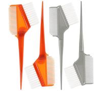 COHEALI Pinceau pour Teinture Capillaire Facile à Saisir 4 Pièces Double Face Manche Antidérapant en Plastique et Fibres pour Salon de Coiffure Professionnel
