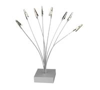 COHEALI Pinces Crocodiles Argentées 8 Têtes en Alliage pour Notes et Photos, Design Multi-têtes, Clips Solides Ne Tombant Pas, pour Projets Créatifs et Cartes