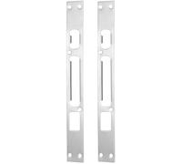 COHEALI Plaque de Frappe pour Serrure de Porte 2 Pcs en Acier Inoxydable Épais 1,2 Mm, Kit de Réparation Cache-verrou, Gâche de Porte Renforcée pour Rénovation et Sécurité Domestique